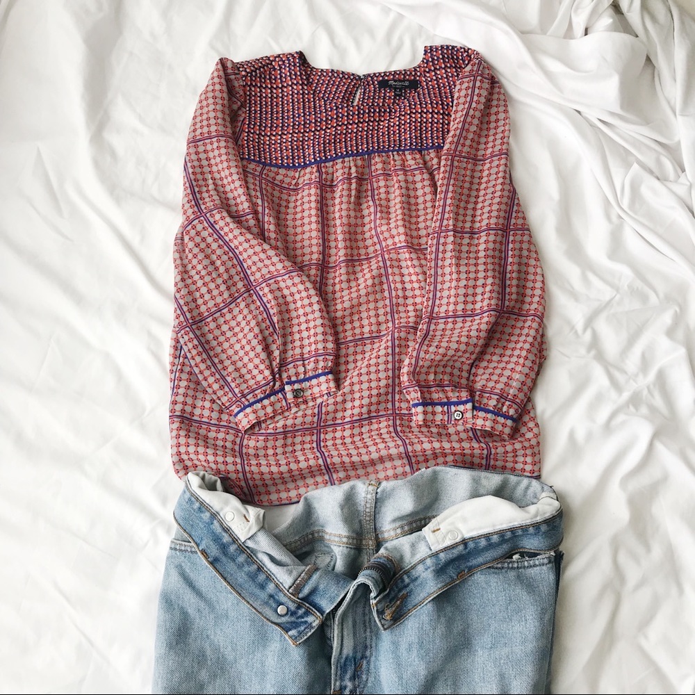 Madewell Geometric Blouse Size M